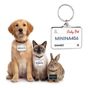 Placa para mascotas personalizada