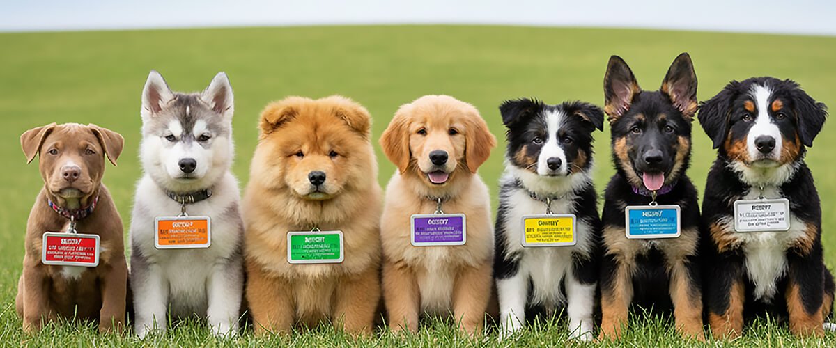 Placas de identificación para mascotas por temperamento Pixeles Inc USA