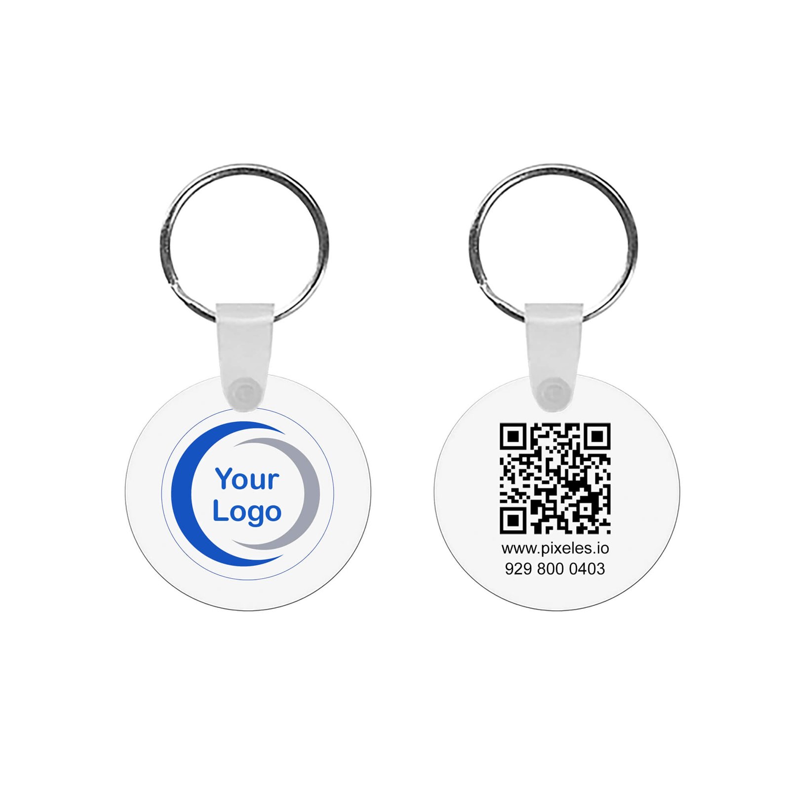 Llavero de aluminio personalizado en forma de círculo para sublimación a doble cara