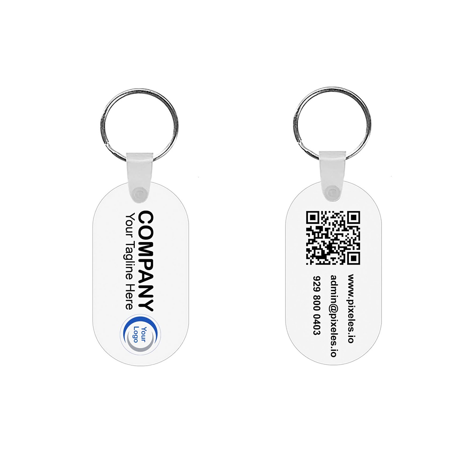 Llavero de aluminio personalizado en forma de óvalo para sublimación a doble cara