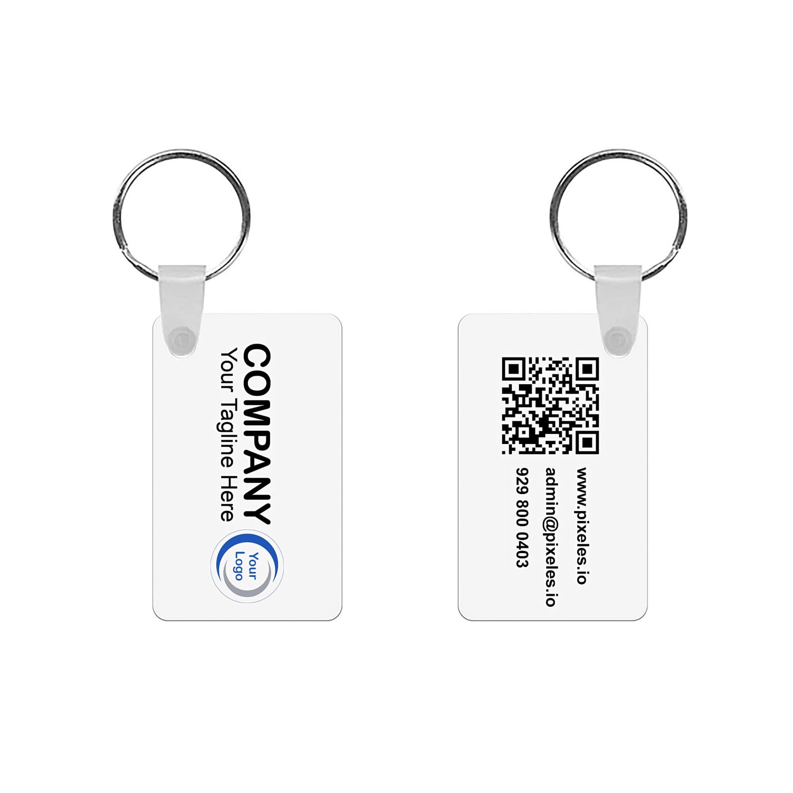 Llavero de aluminio personalizado en forma de rectángulo para sublimación a doble cara