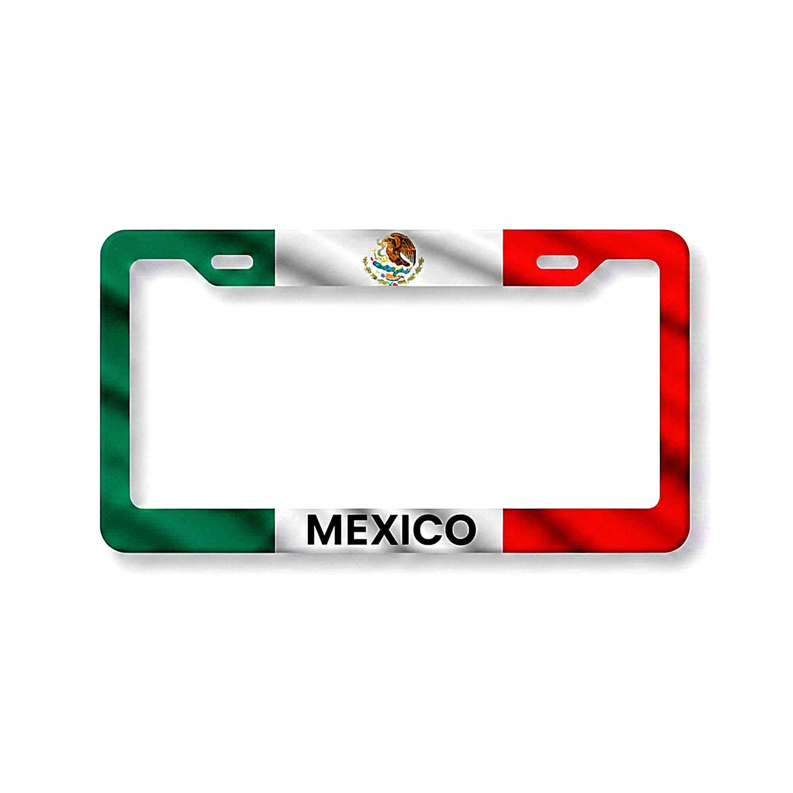 Portaplacas personalizado premium con diseño de la bandera de México y sublimación HD