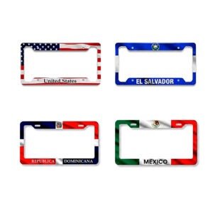 Portaplacas Personalizado con diseños de banderas - Pixeles Inc.